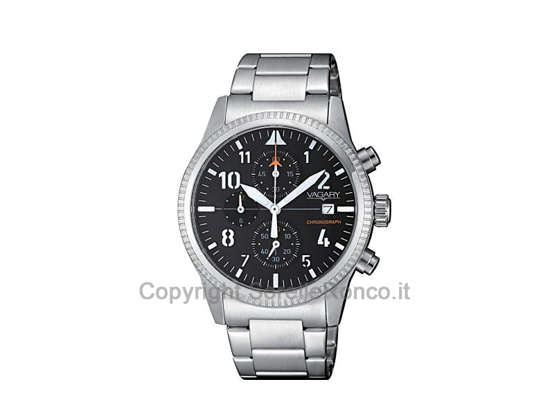 VAGARY EXPLORE CHRONO 38MM ACCIAIO NERO
